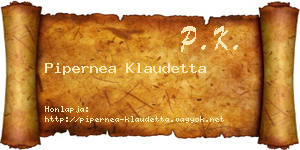 Pipernea Klaudetta névjegykártya